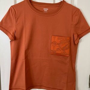 HERMES Embroidered Pocket T-Shirt